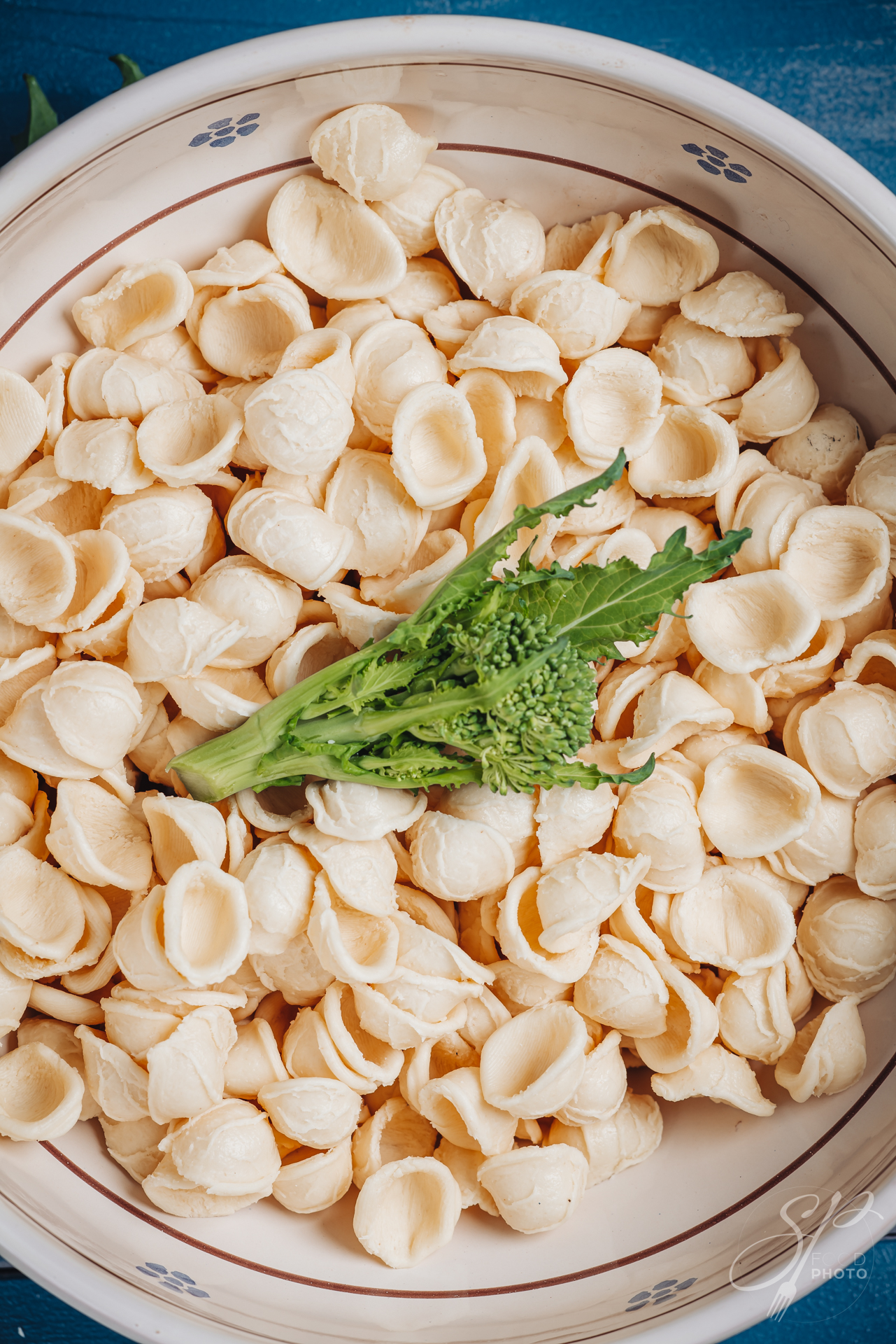 Orecchiette pasta with turnip tops