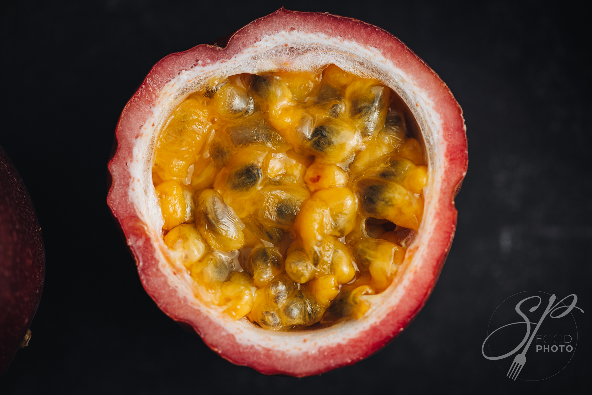 Fresh and juicy raw passion fruit
